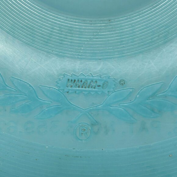 Vintage Wham-O Regular Frisbee Flying Disc 9" Aqua Blue Plastic Toy 1970s - Picture 5 of 14
